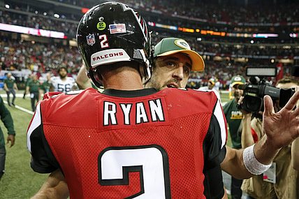 NFL quarterbacks, Atlanta Falcons Matt Ryan and Green Bay Packers Aaron Rodgers