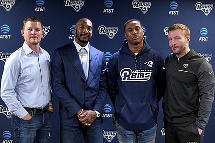 NFL cornerbacks Aqib Talib and Marcus Peters of the Los Angeles Rams