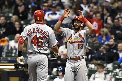 Matt Carpenter and Paul Goldschmidt against the Brewers