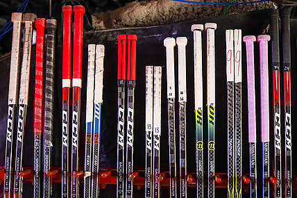 Calgary Flames hockey sticks