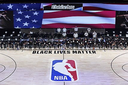 Jazz and Pelicans kneel during national anthem before NBA game