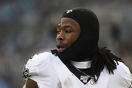 Saints RB Alvin Kamara during NFL game against Panthers