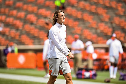 Clemson QB Trevor Lawrence during game against The Citadel