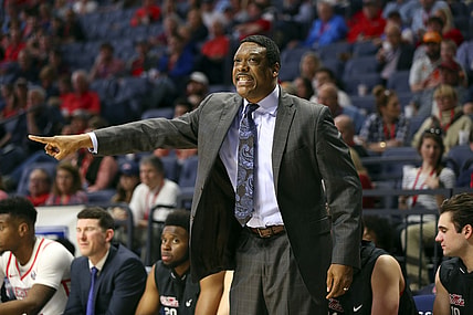 Feb 24, 2018; Oxford, MS, USA; Mississippi Rebels head coach Tony Madlock during the first half against the Tennessee Volunteers at The Pavilion at Ole Miss. Mandatory Credit: Spruce Derden-USA TODAY Sports