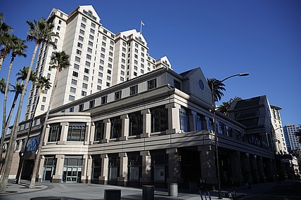 Mar 6, 2021; San Jose, California, USA; An external view of the Fairmont Hotel that was being used by the Vegas Golden Knights before a game against the San Jose Sharks at SAP Center at San Jose. Mandatory Credit: Darren Yamashita-USA TODAY Sports