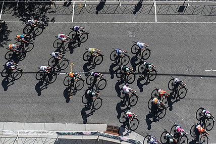 General view of cyclists at USA Cycling Pro Road National Championship on Sunday, June 20, 2021.