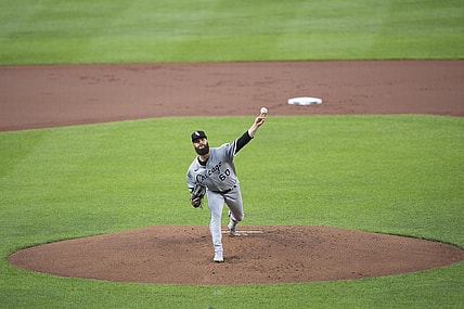 Jul 9, 2021; Baltimore, Maryland, USA; Chicago White Sox pitcher Dallas Keuchel (60) delivers a pitch during the first inning against the Baltimore Orioles at Oriole Park at Camden Yards. Mandatory Credit: Gregory Fisher-USA TODAY Sports