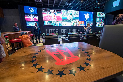 Watch multiple sports at the same time on a 9-foot tall and 32-foot wide television screen.

080421 Pmk Hollywood Casino York