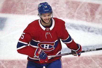 Jun 20, 2021; Montreal, Quebec, CAN; Montreal Canadiens center Jesperi Kotkaniemi (15) during the warm up session before the game four against Vegas Golden Knights of the 2021 Stanley Cup Semifinals at Bell Centre. Mandatory Credit: Jean-Yves Ahern-USA TODAY Sports