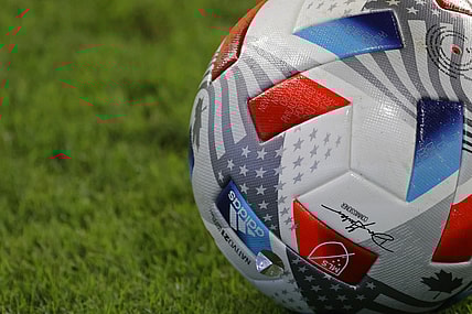 Aug 21, 2021; Washington, DC, Washington, DC, USA; A view of a match ball during the match between Atlanta United FC and D.C. United at Audi Field. Mandatory Credit: Geoff Burke-USA TODAY Sports