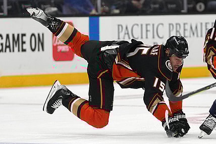 Nov 16, 2021; Anaheim, California, USA; Anaheim Ducks center Ryan Getzlaf (15) in the first period against the Washington Capitals at Honda Center. Mandatory Credit: Kirby Lee-USA TODAY Sports