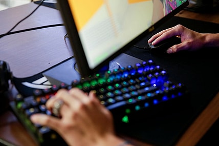 Nolan Starkey, a senior at Rossville High School, plays Counter Strike: Global Offensive, Monday, April 15, 2019, in Rossville. Starkey signed his letter of intent Wednesday to play esports at Trine University in Angola, Ind.

Rossville High School Senior Signs With Trine University To Play Esports