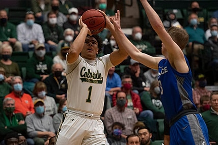 Colorado State University's John Tonje lines up a shot against Air Force, Tuesday, Jan. 4, 2022, at Moby Arena in Fort Collins, Colo.

Ftc 0104 Ja 012
