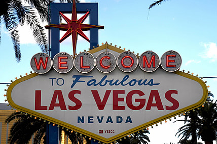 Dec 17, 2020; Paradise, Nevada, USA;  A general view of the Welcome to Fabulous Las Vegas sign on the Las Vegas strip. Mandatory Credit: Kirby Lee-USA TODAY Sports