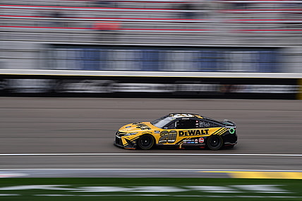 Mar 5, 2022; Las Vegas, Nevada, USA; NASCAR Cup Series driver Christopher Bell (20) during qualifying for the Pennzoil 400 at Las Vegas Motor Speedway. Mandatory Credit: Gary A. Vasquez-USA TODAY Sports