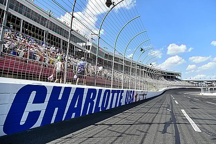 May 26, 2019; Concord, NC, USA; A general view down the front stretch prior to the Coca-Cola 600 at Charlotte Motor Speedway. Mandatory Credit: Jasen Vinlove-USA TODAY Sports
