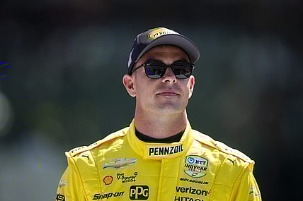May 29, 2022; Indianapolis, Indiana, USA; IndyCar Series driver Scott McLaughlin during the running of the 106th Indianapolis 500 at Indianapolis Motor Speedway. Mandatory Credit: Mark J. Rebilas-USA TODAY Sports