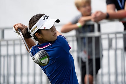 Andrea Lee tees off on hole one of the Kendale Course during the third round of the Kroger Queen City Championship presented by P&G at the Kenwood Country Club in Madeira on Saturday, Sept. 10, 2022.

Lpga Queen City Championship 685
