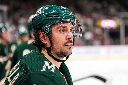 Oct 15, 2022; Saint Paul, Minnesota, USA; Minnesota Wild right wing Mats Zuccarello (36) during a game at Xcel Energy Center. Mandatory Credit: Brace Hemmelgarn-USA TODAY Sports