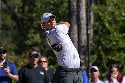 Oct 23, 2022; Ridgeland, South Carolina, USA; Rory McIlroy plays from the fourth tee during the final round of THE CJ CUP in South Carolina golf tournament. Mandatory Credit: David Yeazell-USA TODAY Sports