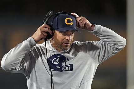 Oct 22, 2022; Berkeley, California, USA; California Golden Bears head coach Justin Wilcox during the third quarter against the Washington Huskies at FTX Field at California Memorial Stadium. Mandatory Credit: Darren Yamashita-USA TODAY Sports