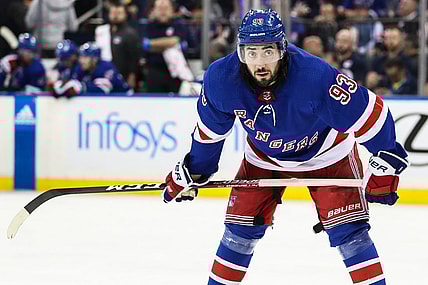 Nov 1, 2022; New York, New York, USA;  New York Rangers center Mika Zibanejad (93) at Madison Square Garden. Mandatory Credit: Wendell Cruz-USA TODAY Sports