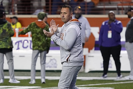 Nov 12, 2022; Austin, Texas, USA; Texas Longhorns head coach Steve Sarkisian before the game against the Texas Christian Horned Frogs at Darrell K Royal-Texas Memorial Stadium. Mandatory Credit: Scott Wachter-USA TODAY Sports