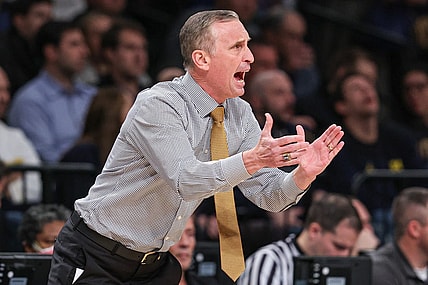 Nov 17, 2022; Brooklyn, New York, USA; Arizona State Sun Devils head coach Bobby Hurley reacts during the first half against the Michigan Wolverines at Barclays Center. Mandatory Credit: Vincent Carchietta-USA TODAY Sports