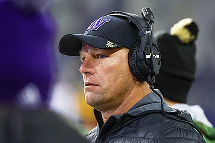 Nov 19, 2022; Seattle, Washington, USA; Washington Huskies head coach Kalen DeBoer stands on the sideline  during the third quarter against the Colorado Buffaloes at Alaska Airlines Field at Husky Stadium. Mandatory Credit: Joe Nicholson-USA TODAY Sports