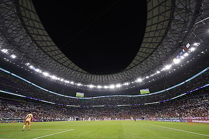Nov 28, 2022; Lusail, Qatar; General view of game action between Portugal and .Uruguay during the second half of the group stage match in the 2022 World Cup at Lusail Stadium. Mandatory Credit: Yukihito Taguchi-USA TODAY Sports