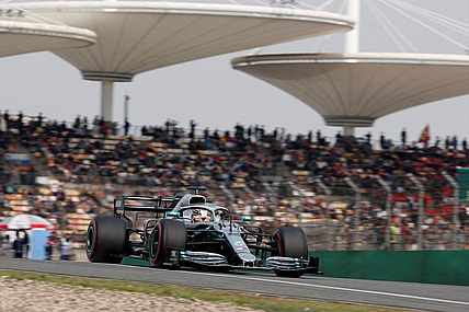 Formula One F1 - Chinese Grand Prix - Shanghai International Circuit, Shanghai, China - April 13, 2019 Mercedes' Lewis Hamilton in action during qualifying REUTERS/Aly Song