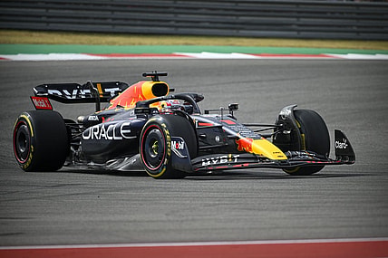 Oct 23, 2022; Austin, Texas, USA; Red Bull Racing Limited driver Max Verstappen (1) of Team Netherlands during the running of the U.S. Grand Prix F1 race at Circuit of the Americas. Mandatory Credit: Jerome Miron-USA TODAY Sports