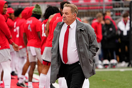 Nov 12, 2022; Columbus, Ohio, USA; Ohio State Buckeyes offensive coordinator Kevin Wilson walks across the field prior to the NCAA football game against the Indiana Hoosiers at Ohio Stadium. Mandatory Credit: Adam Cairns-The Columbus Dispatch

Ncaa Football Indiana Hoosiers At Ohio State Buckeyes