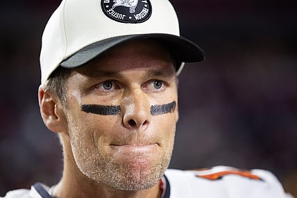 Dec 25, 2022; Glendale, Arizona, USA; Tampa Bay Buccaneers quarterback Tom Brady (12) against the Arizona Cardinals at State Farm Stadium. Mandatory Credit: Mark J. Rebilas-USA TODAY Sports