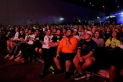 Jul 21, 2019; Miami Beach, FL, USA; Fans react during the gameplay between Reciprocity and GEN.G during the Call of Duty League Finals e-sports event at Miami Beach Convention Center. Mandatory Credit: Jasen Vinlove-USA TODAY Sports