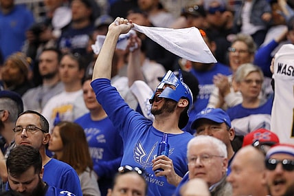 Feb 23, 2020; St. Louis, Missouri, USA; A St. Louis Battlehawks fan cheers during the second half of an XFL game against the NY Guardians at The Dome at America's Center. Mandatory Credit: Billy Hurst-USA TODAY Sports
