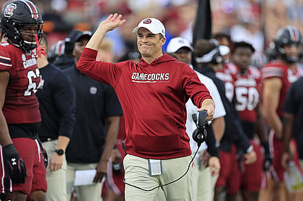 South Carolina Gamecocks head coach Shane Beamer reacts to a score during the first quarter of the TaxSlayer Gator Bowl of an NCAA college football game Friday, Dec. 30, 2022 at TIAA Bank Field in Jacksonville. [Corey Perrine/Florida Times-Union]

Jki 123022 Ncaaf Nd Usc Cp 10