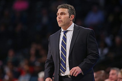 Jan 4, 2023; Atlanta, Georgia, USA; Georgia Tech Yellow Jackets head coach Josh Pastner on the sideline against the Miami Hurricanes in the second half at McCamish Pavilion. Mandatory Credit: Brett Davis-USA TODAY Sports