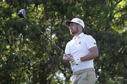 January 5, 2023; Maui, Hawaii, USA; Xander Schauffele hits his tee shot on the 15th hole during the first round of the Sentry Tournament of Champions golf tournament at Kapalua Resort - The Plantation Course. Mandatory Credit: Kyle Terada-USA TODAY Sports