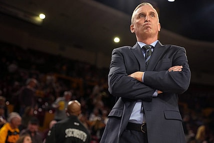 Jan 8, 2023; Tempe, Arizona, USA; Arizona State Sun Devils head coach Bobby Hurley walks the sidelines before their game against the Washington Huskies at Desert Financial Arena.

Basketball Wash Asu Mbb Washington At Arizona State