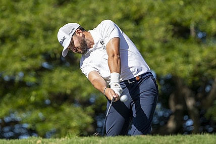 January 14, 2023; Honolulu, Hawaii, USA; Hayden Buckley hits his tee shot on the second hole during the third round of the Sony Open in Hawaii golf tournament at Waialae Country Club. Mandatory Credit: Kyle Terada-USA TODAY Sports