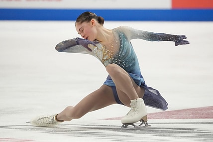 Jan 27, 2023; San Jose, California, USA; Isabeau Levito skates in the Championship Women Free Skate program during the US figure skating championships at SAP Center. Mandatory Credit: Kyle Terada-USA TODAY Sports