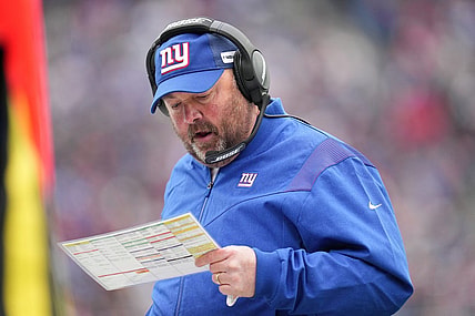 New York Giants offensive coordinator Freddie Kitchens in the first half. The Giants defeat the Eagles, 13-7, at MetLife Stadium on Sunday, Nov. 28, 2021, in East Rutherford.

Nyg Vs Phi