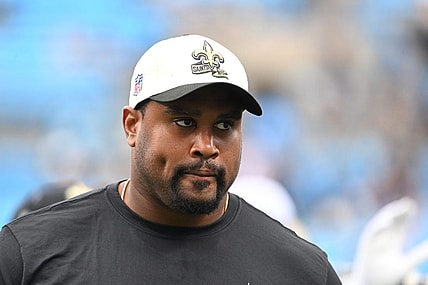 Sep 25, 2022; Charlotte, North Carolina, USA;  New Orleans Saints quarterbacks coach Ronald Curry before the game at Bank of America Stadium. Mandatory Credit: Bob Donnan-USA TODAY Sports