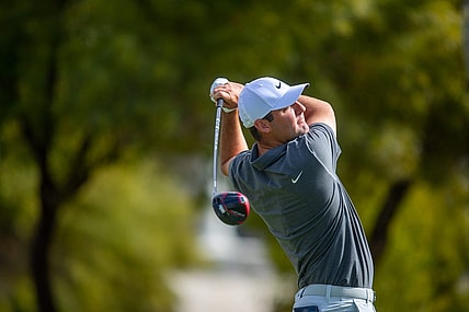 Feb 11, 2023; Scottsdale, USA; Scottie Scheffler tees off at the fifth hole during round three of the WM Phoenix Open at TPC Scottsdale on Saturday, Feb. 11, 2023.  Mandatory Credit: Diannie Chavez/The Republic

Pga Wm Phoenix Open Round 3