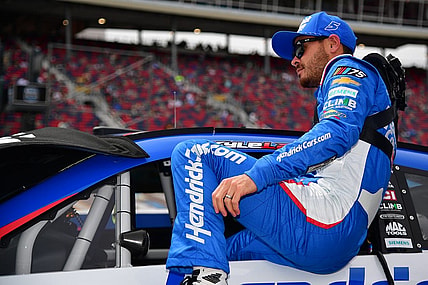 Mar 11, 2023; Avondale, Arizona, USA; NASCAR Cup Series driver Kyle Larson (5) during qualifying for the United Rentals Work United 500 at Phoenix Raceway. Mandatory Credit: Gary A. Vasquez-USA TODAY Sports