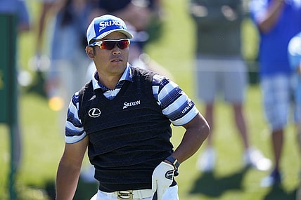 Mar 11, 2023; Ponte Vedra Beach, Florida, USA; Hideki Matsuyama watches his tee shot during the third round of THE PLAYERS Championship golf tournament. Mandatory Credit: David Yeazell-USA TODAY Sports
