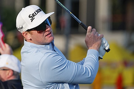 Mar 16, 2023; Palm Harbor, Florida, USA; Ryan Brehm plays his shot from the first tee during the first round of the Valspar Championship golf tournament. Mandatory Credit: Reinhold Matay-USA TODAY Sports