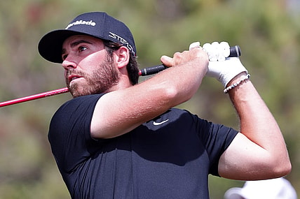 Apr 1, 2023; Orlando, Florida, USA; Matthew Wolff of the Smash golf club plays his shot from the fifth tee during the second round of a LIV Golf event at Orange County National. Mandatory Credit: Reinhold Matay-USA TODAY Sports