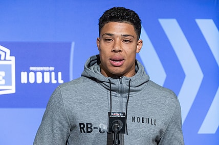 Seattle Seahawks running back Zach Charbonnet